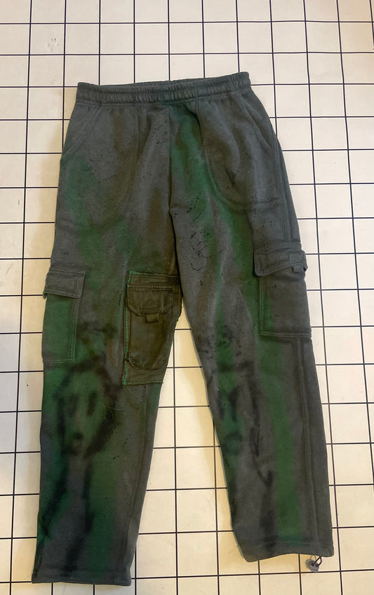 Grey Spray Painted Sweatpants