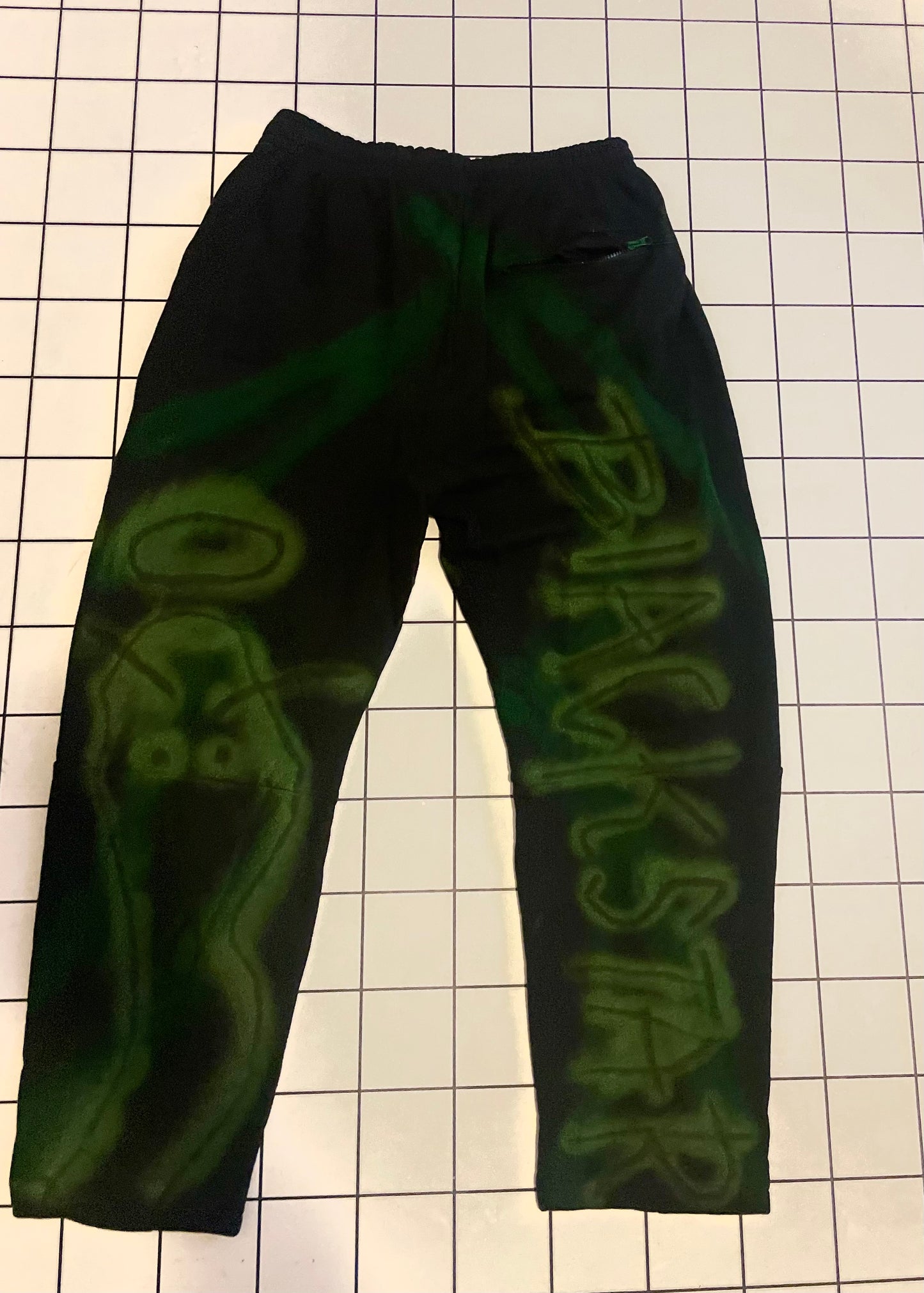 Black Spray painted Sweatpants